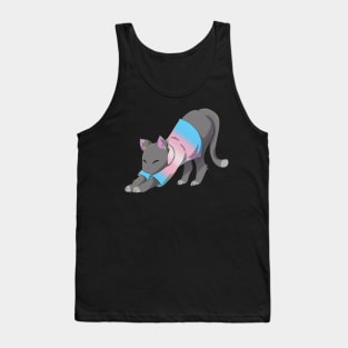 Trans cat stretching Tank Top